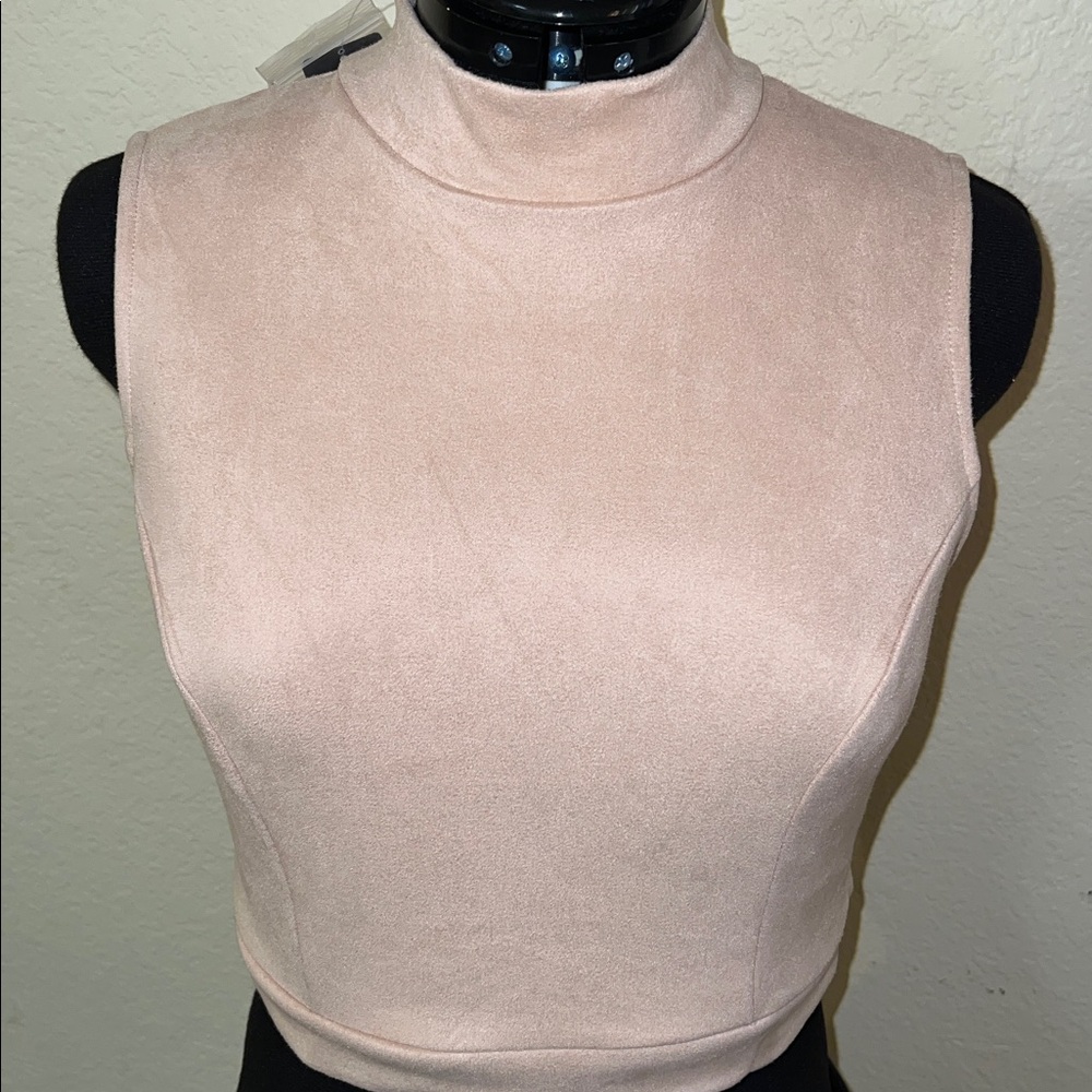 Rare BEBE Faux Suede 2-Piece Set – Dusty Pink (NEW WITH TAGS, Size M) ✨